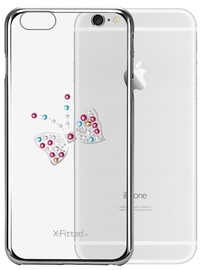 X-Fitted Butterfly Swarovski Crystals Back Case For Apple iPhone 6/6s Silver