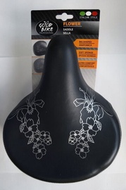 Good Bike Bicycle Seat Black/Flowers 270x255mm