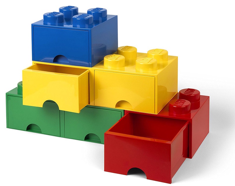 Daiktadėžė LEGO® Storage Brick Drawer 8, 12 l, žalia, 25 x 50 x 18 cm