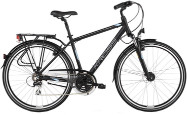 Dviratis Kross Trans 4.0 L 28" Black Blue Silver Matte 18