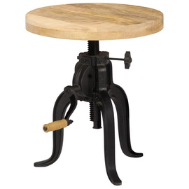 Kafijas galdiņš VLX Solid Mango Wood 247587, brūna, 450 mm x 450 mm x 450 - 620 mm