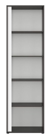 Black Red White Graphic Right Bookshelf 57x191cm Black