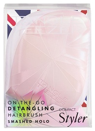 Juuksehari Tangle Teezer Compact Styler Smashed Holo, roosa