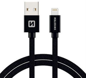Vads Swissten MFI, USB/Apple Lightning, 2 m, melna