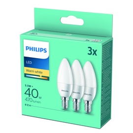 Lambipirn Philips LED, soe valge, E14, 5.5 W, 470 lm