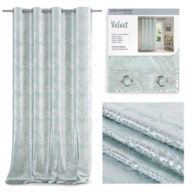 Öökardin AmeliaHome Velvet Silverleaves, hõbe, 140 cm x 245 cm