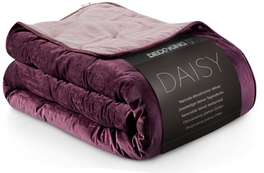 Gultas pārklājs DecoKing Daisy Berry/Mauve, 200x220 cm