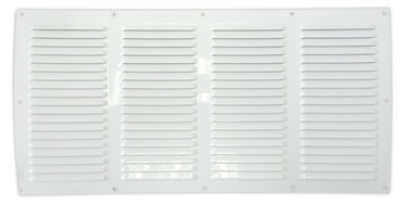 Ventilācijas reste 001410, 10x20cm, balta