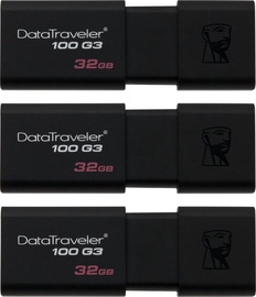 Kingston DataTraveler 100 G3 32GB Pack of 3