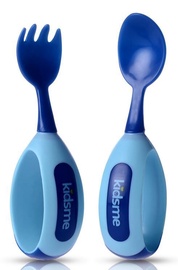 Kidsme Toddler Spoon And Fork Set Aquamarine