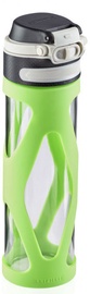Ūdens pudele Leifheit Glass Flip, zaļa, 0.600 l