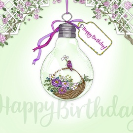Clear Creations Birthday Basket Card CL2806