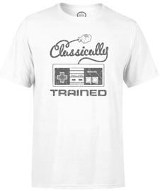 Nintendo T-Shirt Retro NES Clasically Trained White S