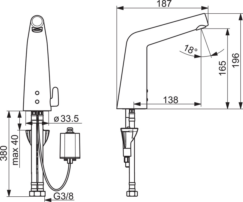 Смеситель для раковины Oras Inspera 3016F, хромовый
