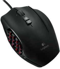 Spēļu pele Logitech G600 MMO, melna