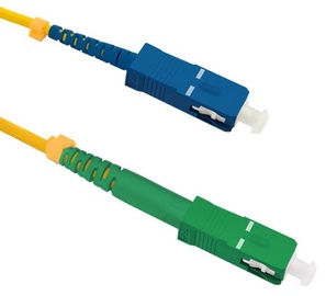 Qoltec SC/APC to SC/UPC Optic Singlemode Cable Yellow 1m
