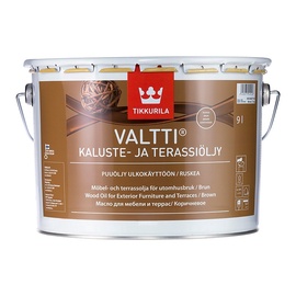 Древесное масло Tikkurila Valtti Kaluste- Ja Terassiöljy, коричневый, 9 l
