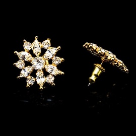 Diamond Sky Earrings With Crysals From Swarowski Crystal Flower III