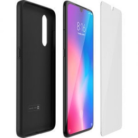 Xiaomi Back Case For Xiaomi Redmi Mi 9 + Screen Protector Black