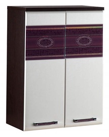 DaVita Palermo 08.01.1 Kitchen Upper Cabinet Wenge Oak/Eggplant/Singa Cream