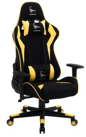 Spēļu krēsls Gembird GC-Scorpion 05, 51 x 53 x 125 - 133 cm, melna/dzeltena
