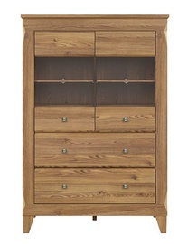 Black Red White Bergen REG2W2S Glass Door Cabinet Larch Sibiu Gold