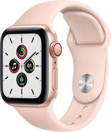 Išmanusis laikrodis Apple Watch SE GPS LTE + Cellular, 40mm Aluminum Pink Sand Sport Band, aukso