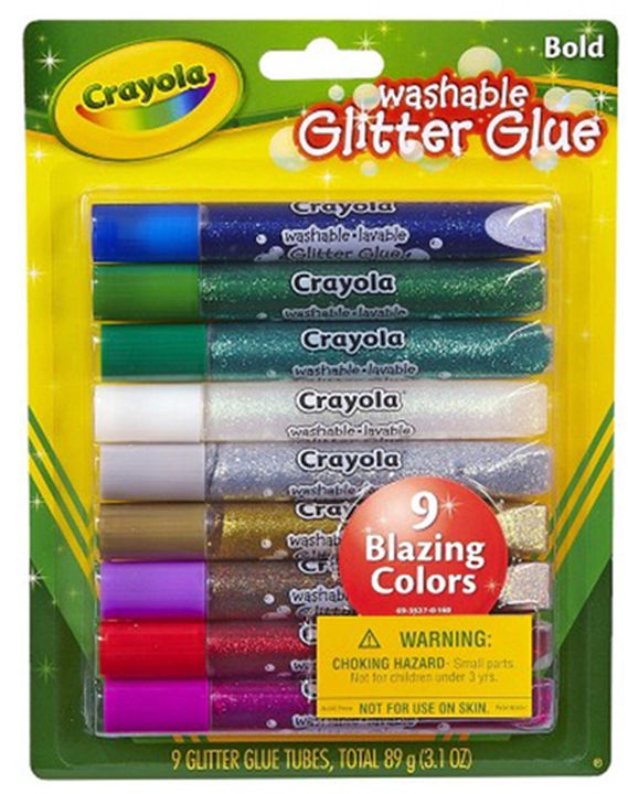 Līme ar spīdumiem Crayola, 9 gab.