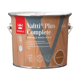 Пропитка Tikkurila Valtti Plus Complete, красно-коричневый/тиковое дерево, 2.5 l