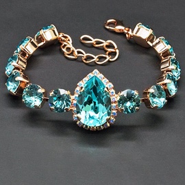 Diamond Sky Bracelet Celestial Drop Light Turquoise With Swarovski Crystals