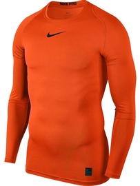Nike Men's T-shirt Pro Top Compression LS 838077 819 Orange 2XL