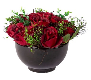 Home4you Red Velvet Rose Bouquet D25xH20cm