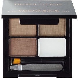 Makeup Revolution London Focus & Fix Eyebrow Shaping Kit 5.8g Medium Dark