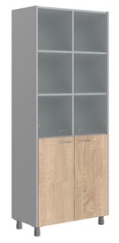Skyland Offix New OHC 87.2 Office Cabinet Sonoma Oak/Metallic