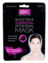 Sejas maska sievietēm Xpel Black Tissue Charcoal Detox, 28 ml