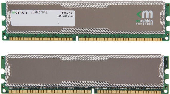 Operatyvioji atmintis (RAM) Mushkin Enhanced Silverline, DDR (RAM), 2 GB, 400 MHz