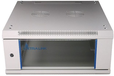 Extralink Wall Cabinet 4U 600x600 Glass Door
