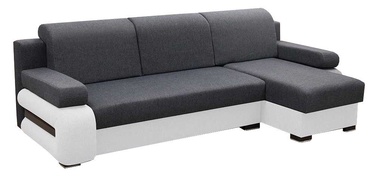 Stūra dīvāns Idzczak Meble Grey Grey/White, labais, 260 x 140 x 72 cm