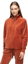 Audimas Cotton Velour Half-Zip Sweatshirt Auburn XS