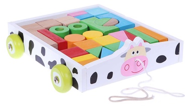 EcoToys Wooden Trolley Cow 2019