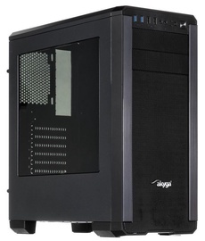 Akyga Midi Tower ATX Case AKY012BK Plexi Window