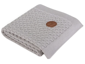 Ceba Baby Knitted Cotton Blanket 90x90cm Grey