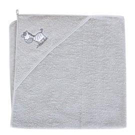 Ceba Baby Bath Towel 100x100cm Little Zebra Grey