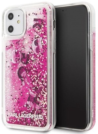 Karl Lagerfeld Glitter Floating Back Case For Apple iPhone 11 Black/Pink