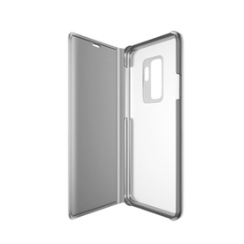 Telefona vāciņš Mocco Clear View, Samsung Galaxy A02S, sudraba