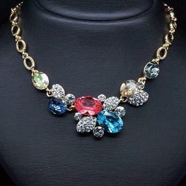 Diamond Sky Necklace Autumn Pattern With Swarovski Crystals