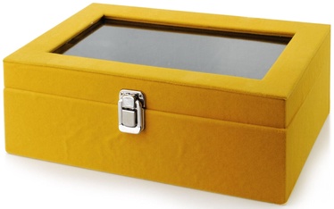 Mondex Carmen Casket Yellow With Mirror 27.5x18.5x10cm
