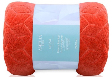 AmeliaHome Nessa Fleece Blanket Red 220x240cm