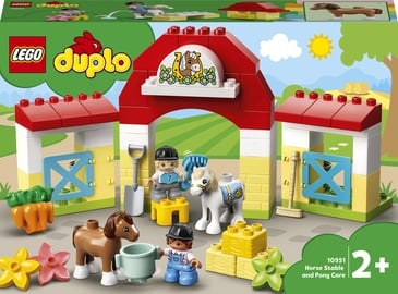 Konstruktors LEGO Duplo Zirgu stallis un ponija aprūpe 10951, 65 gab.