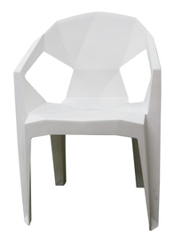Sodo kėdė Besk Plastic, balta, 40x54x80 cm